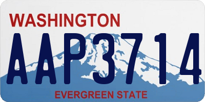 WA license plate AAP3714