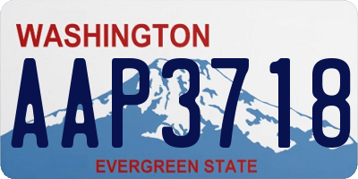 WA license plate AAP3718