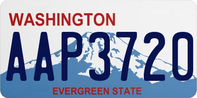 WA license plate AAP3720