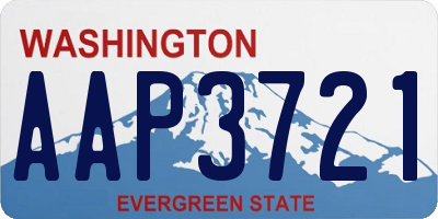 WA license plate AAP3721