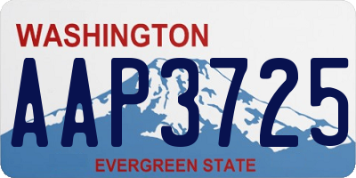 WA license plate AAP3725