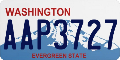 WA license plate AAP3727