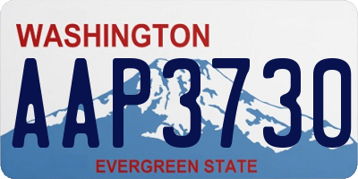 WA license plate AAP3730