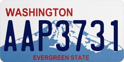 WA license plate AAP3731