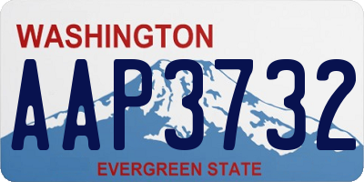 WA license plate AAP3732