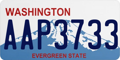 WA license plate AAP3733