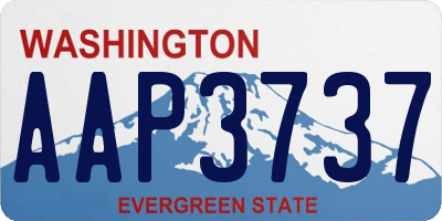 WA license plate AAP3737