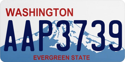WA license plate AAP3739