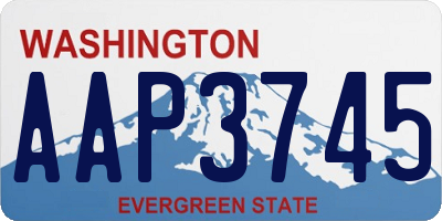 WA license plate AAP3745