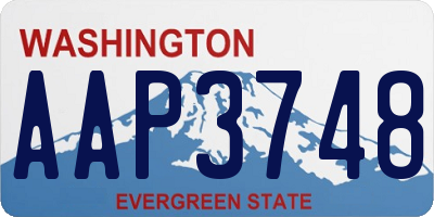WA license plate AAP3748