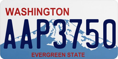 WA license plate AAP3750