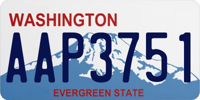 WA license plate AAP3751