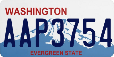 WA license plate AAP3754