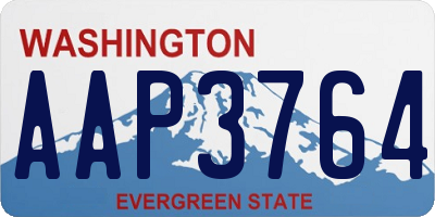 WA license plate AAP3764