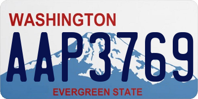 WA license plate AAP3769