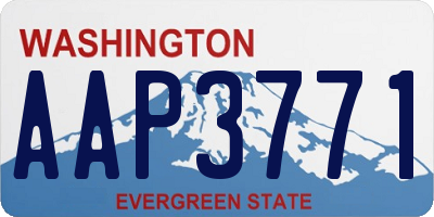 WA license plate AAP3771