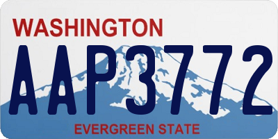 WA license plate AAP3772