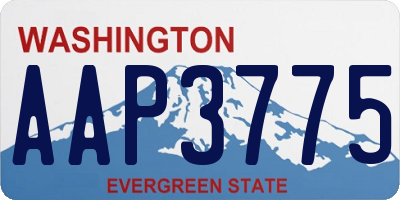WA license plate AAP3775