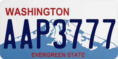 WA license plate AAP3777