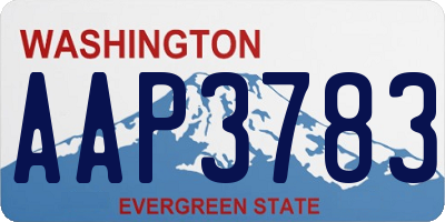 WA license plate AAP3783