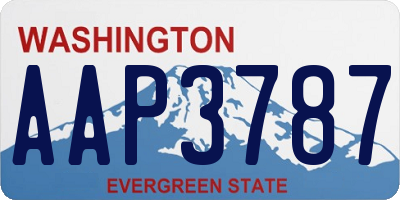WA license plate AAP3787