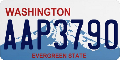 WA license plate AAP3790