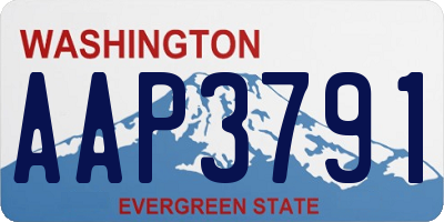 WA license plate AAP3791