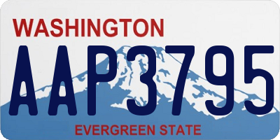 WA license plate AAP3795