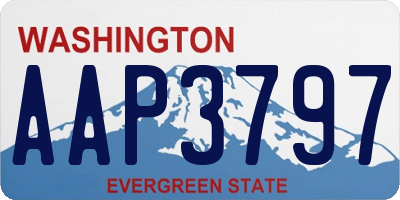 WA license plate AAP3797