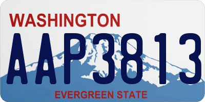 WA license plate AAP3813