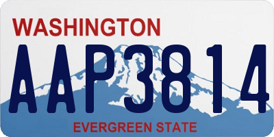 WA license plate AAP3814