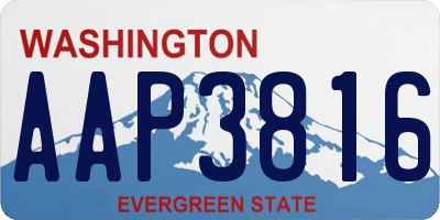 WA license plate AAP3816