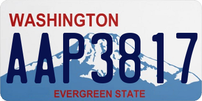 WA license plate AAP3817