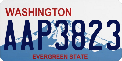 WA license plate AAP3823