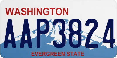 WA license plate AAP3824