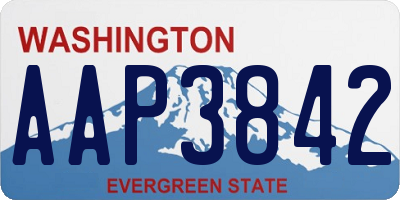 WA license plate AAP3842