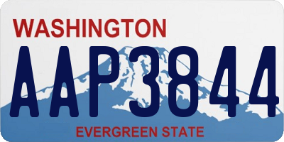 WA license plate AAP3844