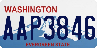 WA license plate AAP3846