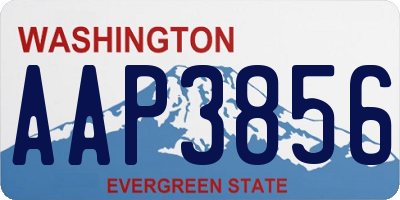 WA license plate AAP3856
