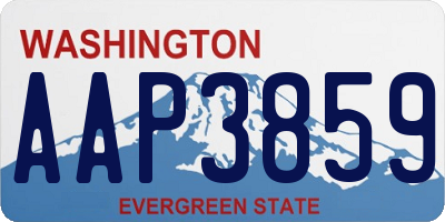 WA license plate AAP3859