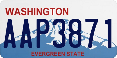 WA license plate AAP3871
