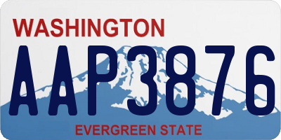 WA license plate AAP3876