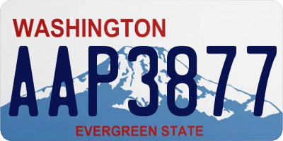 WA license plate AAP3877