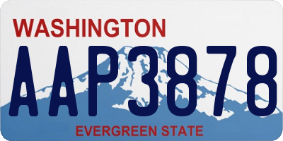 WA license plate AAP3878