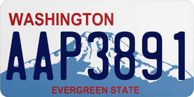 WA license plate AAP3891