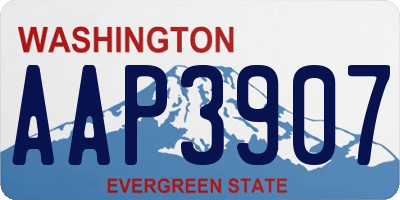 WA license plate AAP3907