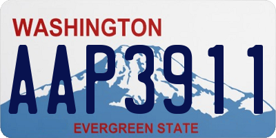 WA license plate AAP3911