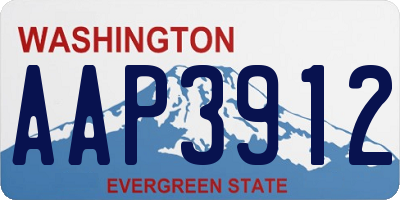 WA license plate AAP3912