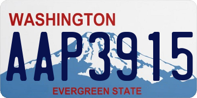 WA license plate AAP3915