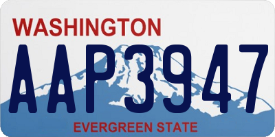 WA license plate AAP3947
